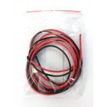 PAR FIO CABO DE COBRE REVESTIDO COM SILICONE 18AWG 2,3 MM VERMELHO E PRETO 1 METRO FLYERMOD FLM X800-018